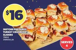 Loblaws INSTORE PREPARED TURKEY CRANBERRY SLIDERS, 750 G offer