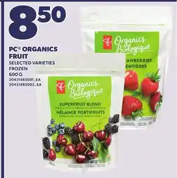 Loblaws PC ORGANICS FRUIT, 600 G offer