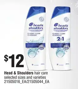 Loblaws HEAD & SHOULDERS HAIR CARE offer