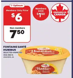 Loblaws FONTAINE SANTÉ HUMMUS, 454/482 G offer