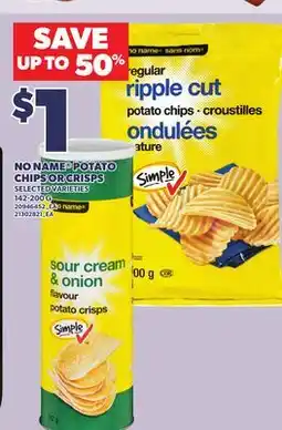 Loblaws NO NAME POTATO CHIPS OR CRISPS, 142-200 G offer