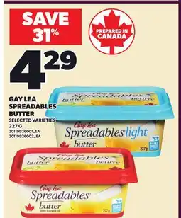 Loblaws GAY LEA SPREADABLES BUTTER, 227 G offer
