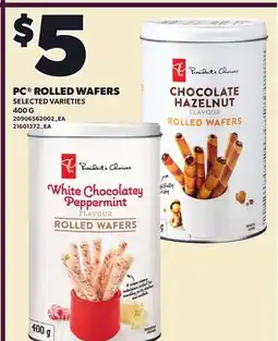 Loblaws PC ROLLED WAFERS, 400 G offer