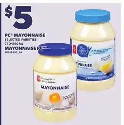 Independent Grocer PC MAYONNAISE, 750-890 ML offer