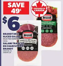 Independent Grocer BRANDT DELI SLICED SALAMI, 125 G offer