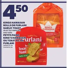 Independent Grocer KINGS HAWAIIAN ROLLS OR FURLANI GARLIC TOAST offer