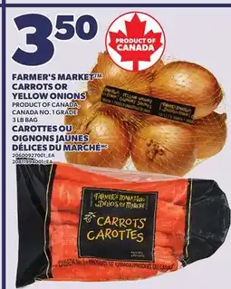 Independent Grocer FARMER'S MARKET CARROTS OR YELLOW ONIONS, 3 LB BAG offer