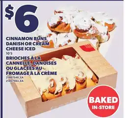 Independent Grocer CINNAMON BUNS DANISH OR CREAM CHEESE ICED, 10'S offer