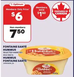 Independent Grocer FONTAINE SANTÉ HUMMUS, 454/482 G offer