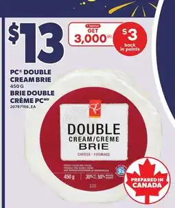 Independent Grocer PC DOUBLE CREAM BRIE 450 G offer