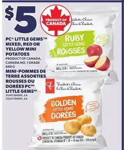 Independent Grocer PC LITTLE GEMS MIXED, RED OR YELLOW MINI POTATOES, 680 G offer