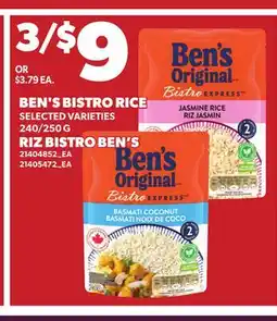 Independent Grocer BEN'S BISTRO RICE, 240/250 G offer