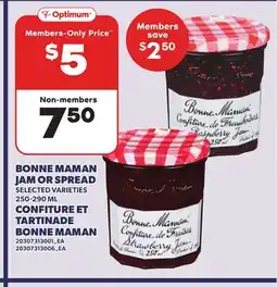 Independent Grocer BONNE MAMAN JAM OR SPREAD, 250-290 ML offer