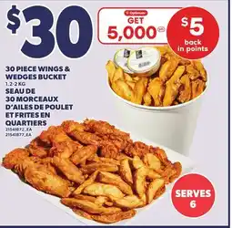 Independent Grocer 30 PIECE WINGS & WEDGES BUCKET 1.2-2 KG offer