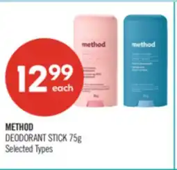 Shoppers Drug Mart METHOD DEODORANT STICK offer