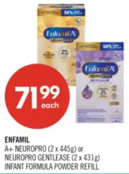 Shoppers Drug Mart ENFAMIL A+ NEUROPRO (2 x 445g) or NEUROPRO GENTLEASE (2 x 431g) INFANT FORMULA POWDER REFILL offer