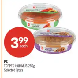 Shoppers Drug Mart PC TOPPED HUMMUS 280g offer
