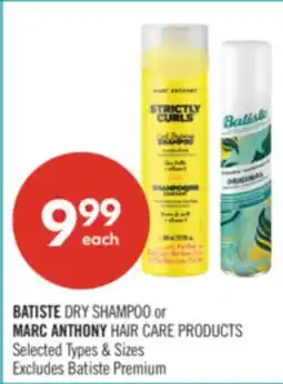 Shoppers Drug Mart BATISTE DRY SHAMPOO or MARC ANTHONY HAIR CARE PRODUCTS offer