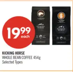 Shoppers Drug Mart KICKING HORSE WHOLE BEAN COFFEE 454g offer