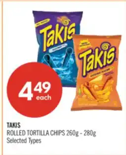 Shoppers Drug Mart TAKIS ROLLED TORTILLA CHIPS offer