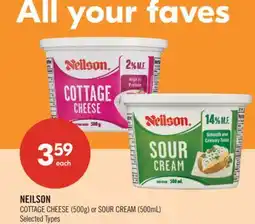 Shoppers Drug Mart NEILSON COTTAGE CHEESE (500g) or SOUR CREAM (500mL) offer