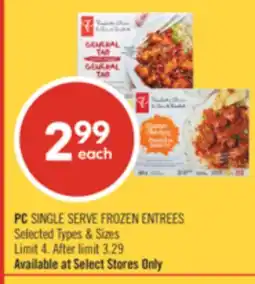 Shoppers Drug Mart PC SINGLE SERVE FROZEN ENTREES offer