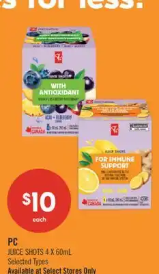 Shoppers Drug Mart PC JUICE SHOTS offer