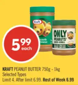 Shoppers Drug Mart KRAFT PEANUT BUTTER offer