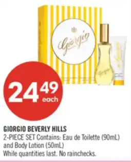 Shoppers Drug Mart GIORGIO BEVERLY HILLS 2-PIECE SET Contains: Eau de Toilette (90mL) and Body Lotion (50mL) offer