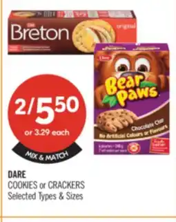 Shoppers Drug Mart DARE COOKIES or CRACKERS offer