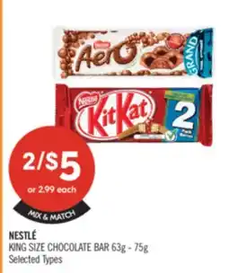 Shoppers Drug Mart NESTLÉ KING SIZE CHOCOLATE BAR offer