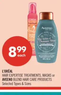 Shoppers Drug Mart L'ORÉAL HAIR EXPERTISE TREATMENTS, MASKS or AVEENO BLEND HAIR CARE PRODUCTS offer