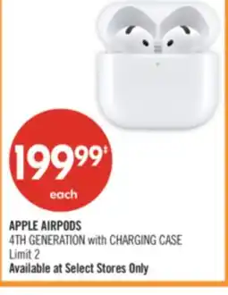 Shoppers Drug Mart APPLE AIRPODS 4TH GENERATION with CHARGING CASE offer