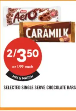 Shoppers Drug Mart SELECTED SINGLE SERVE CHOCOLATE BARS offer