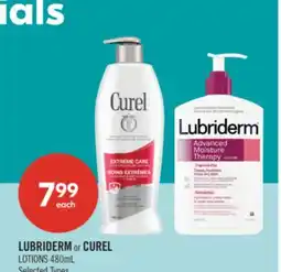 Shoppers Drug Mart LUBRIDERM or CUREL LOTIONS offer