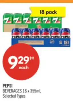 Shoppers Drug Mart PEPSI BEVERAGES 18 x 355mL offer