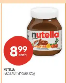 Shoppers Drug Mart NUTELLA HAZELNUT SPREAD 725g offer