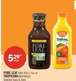 Shoppers Drug Mart Pure Leaf Iced Tea (1.75L) or Tropicana Beverages offer