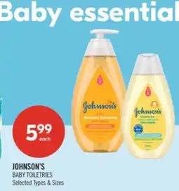 Shoppers Drug Mart JOHNSON'S BABY TOILETRIES offer