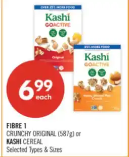 Shoppers Drug Mart FIBRE 1 CRUNCHY ORIGINAL (587g) or KASHI CEREAL offer