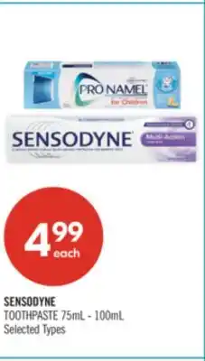 Shoppers Drug Mart SENSODYNE TOOTHPASTE 75mL - 100mL offer