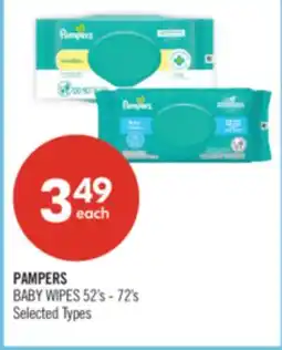 Shoppers Drug Mart PAMPERS BABY WIPES 52's - 72's offer