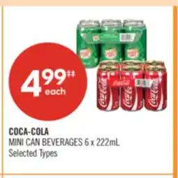Shoppers Drug Mart COCA-COLA MINI CAN BEVERAGES offer