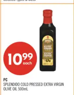Shoppers Drug Mart PC SPLENDIDO COLD PRESSED EXTRA VIRGIN OLIVE OIL offer