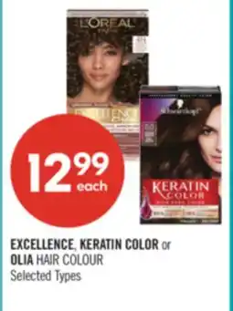 Shoppers Drug Mart EXCELLENCE, KERATIN COLOR or OLIA HAIR COLOUR offer