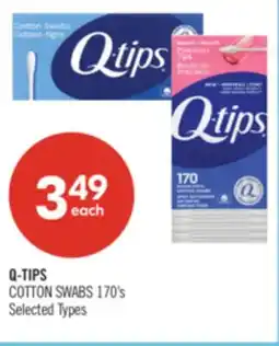 Shoppers Drug Mart Q-TIPS COTTON SWABS 170's offer