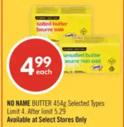 Shoppers Drug Mart NO NAME BUTTER 454g offer