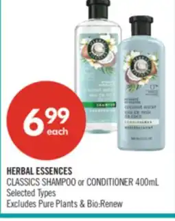 Shoppers Drug Mart HERBAL ESSENCES CLASSICS SHAMPOO or CONDITIONER offer