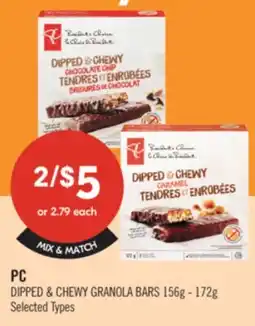 Shoppers Drug Mart PC DIPPED & CHEWY GRANOLA BARS offer