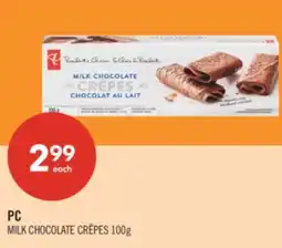 Shoppers Drug Mart PC MILK CHOCOLATE CRÊPES offer